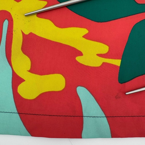 CHICOS Floral Print Kimono Style Top Women L XL Navy Blue Red Yellow Mint Green - Picture 3 of 6